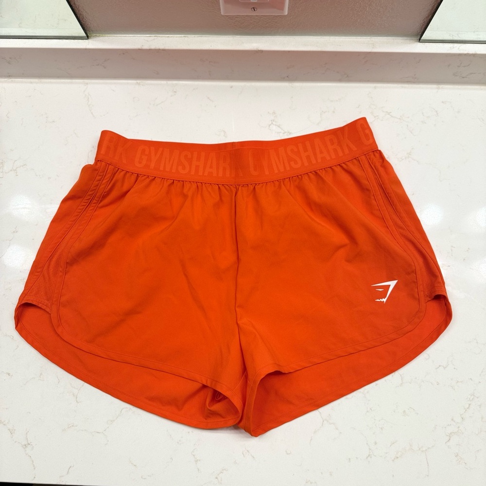 Gymshark Women's Bright Orange Athletic Shorts